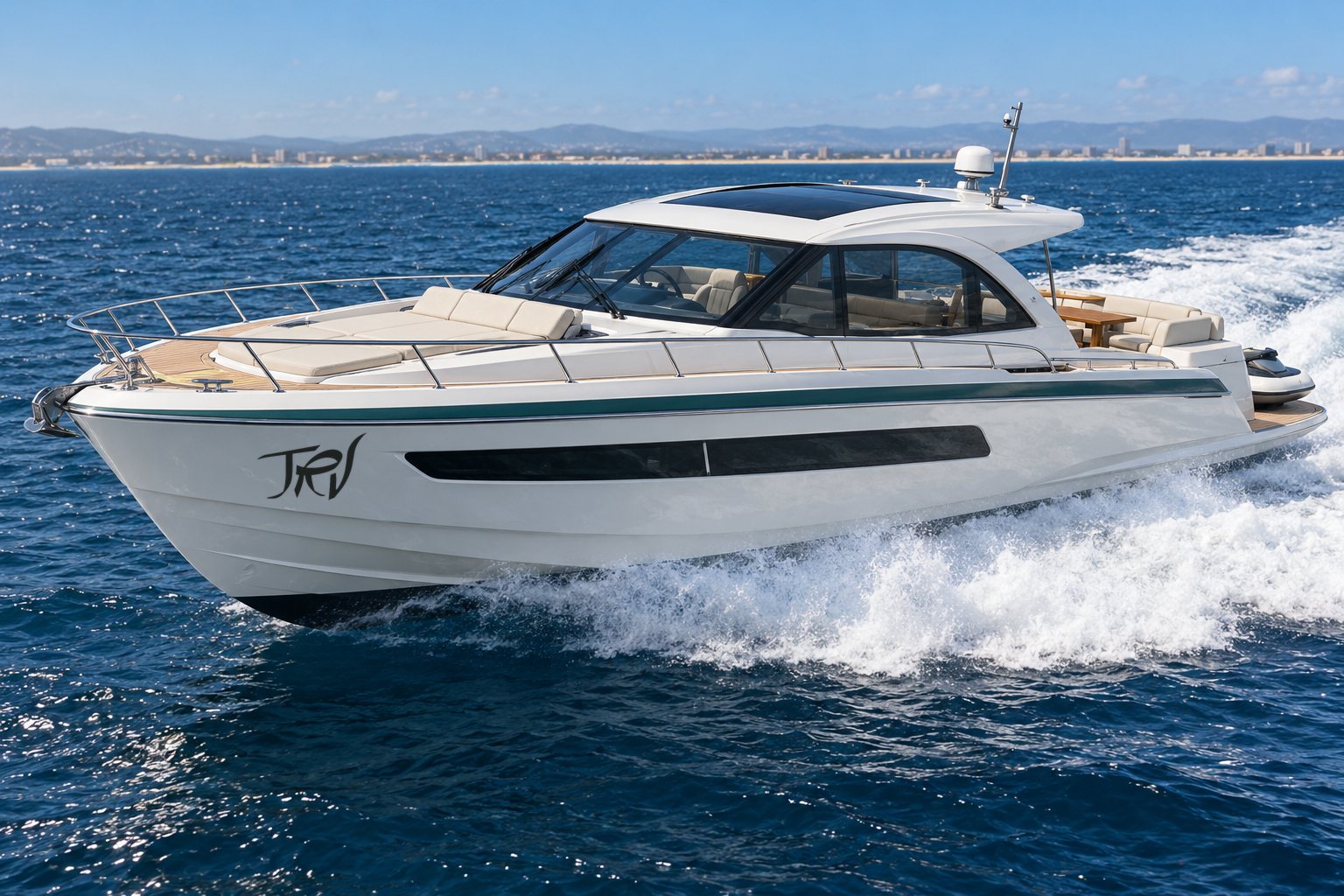Illustration of a motor vessel, not a photo of a delivered unit